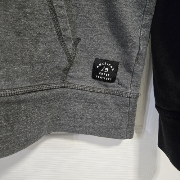 American Eagle Men's Colorblock‎ Logo Hoodie Pullover Sweatshirt Medium - Picture 4 of 13